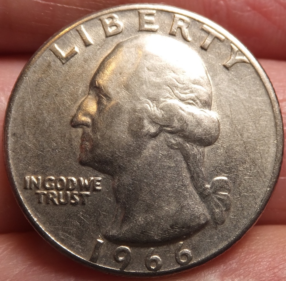 1966-Washington-Quarter-With-Reverse-Die-Cracks