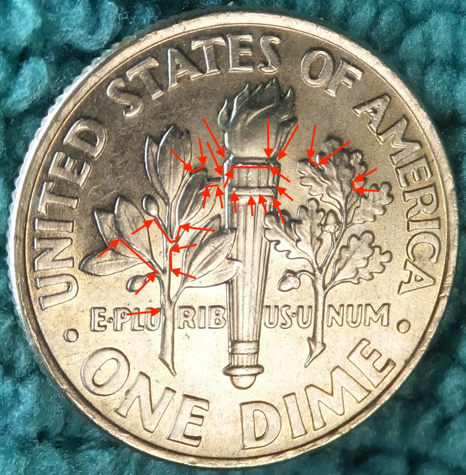 A-2004-P-Rosie-Loaded-With-Die-Cracks/Chips-Obverse-And-Reverse
