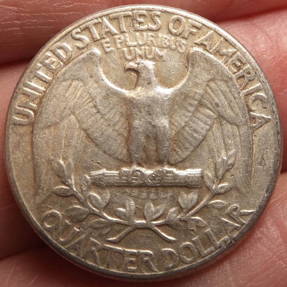 1964-Washington-Quarter,-OBV-&-REV-Lamination
