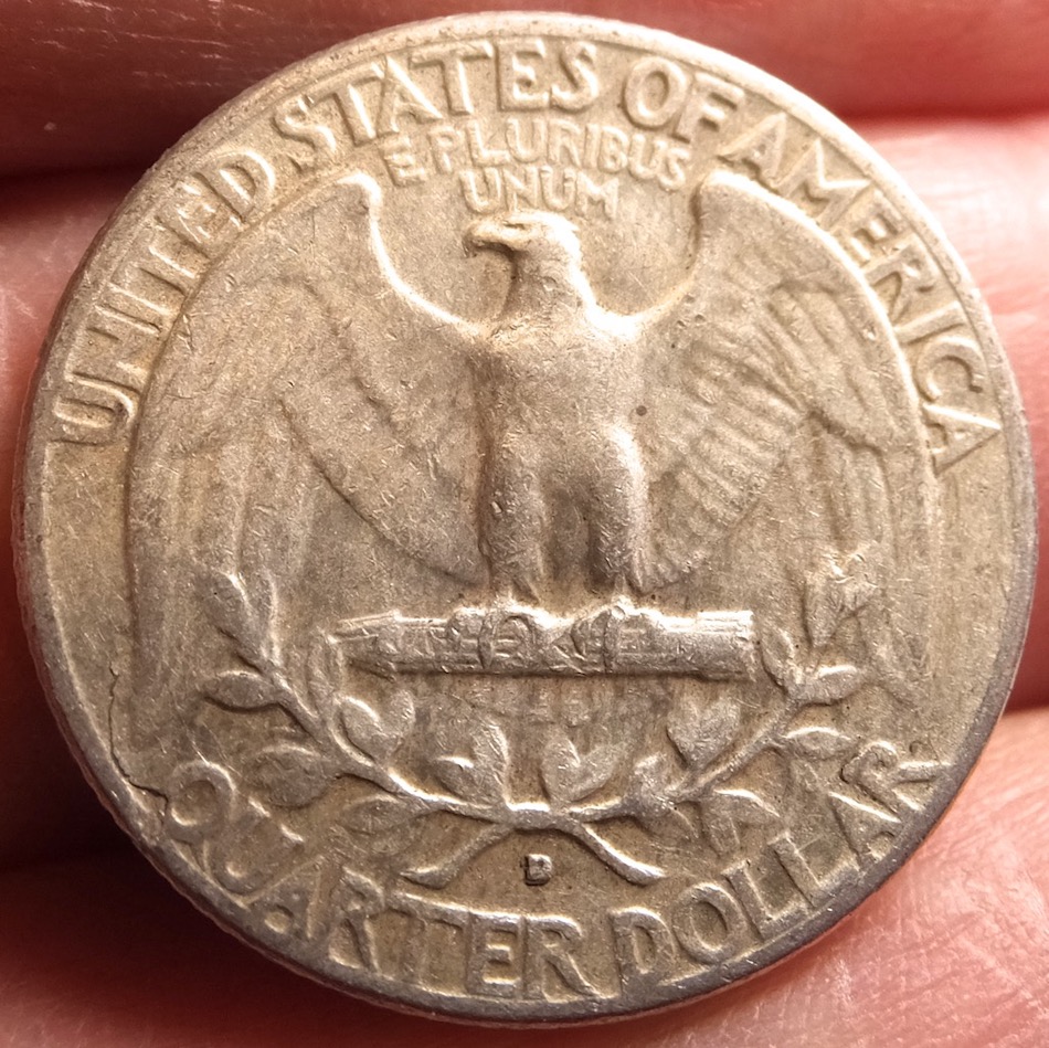 1964-D-Washington-Quarter-Reverse-Lamination