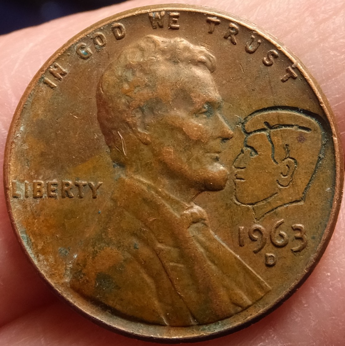 1963-D-Lincoln/Kennedy-Cent
