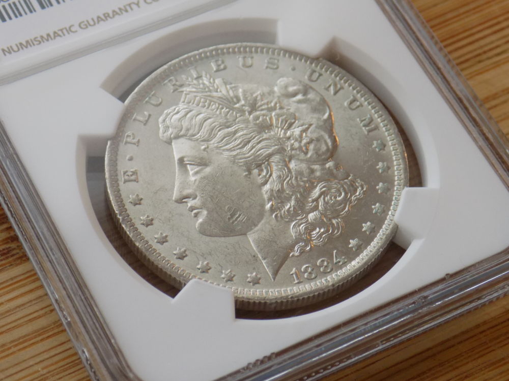 Morgan-Dollar-1884-O-MS-61,-A-Little-Show-And-Tell