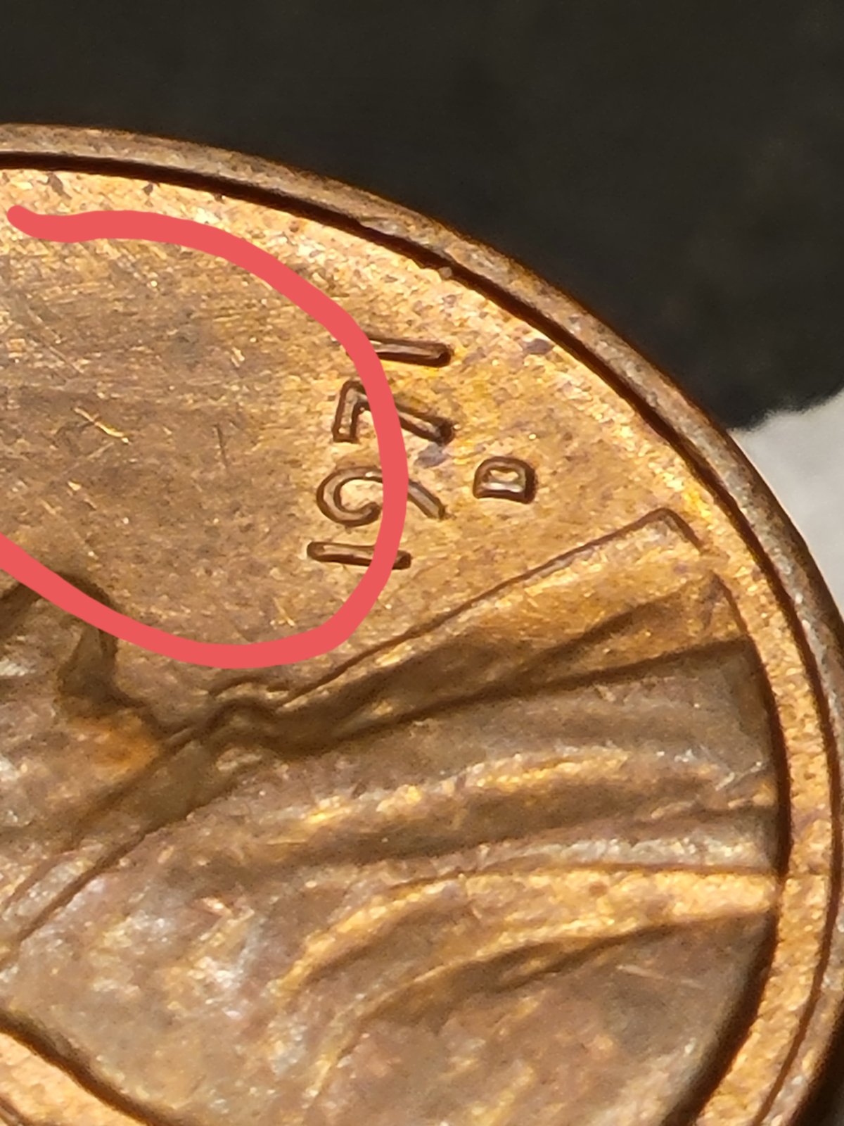 1971-D-Cent,-Lam,--Possible-Strike-Through,-Minor-Clash