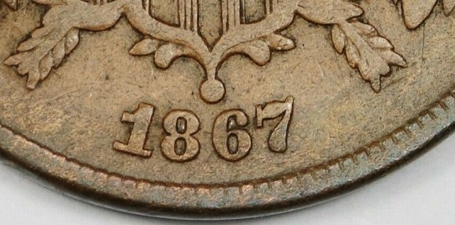 1867-2c-Repunched-Date?-Overdate?-Sloppy-Engraver's-Marks?