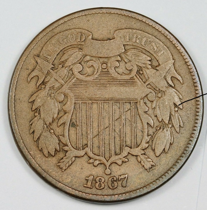 1867-2c-Repunched-Date?-Overdate?-Sloppy-Engraver's-Marks?