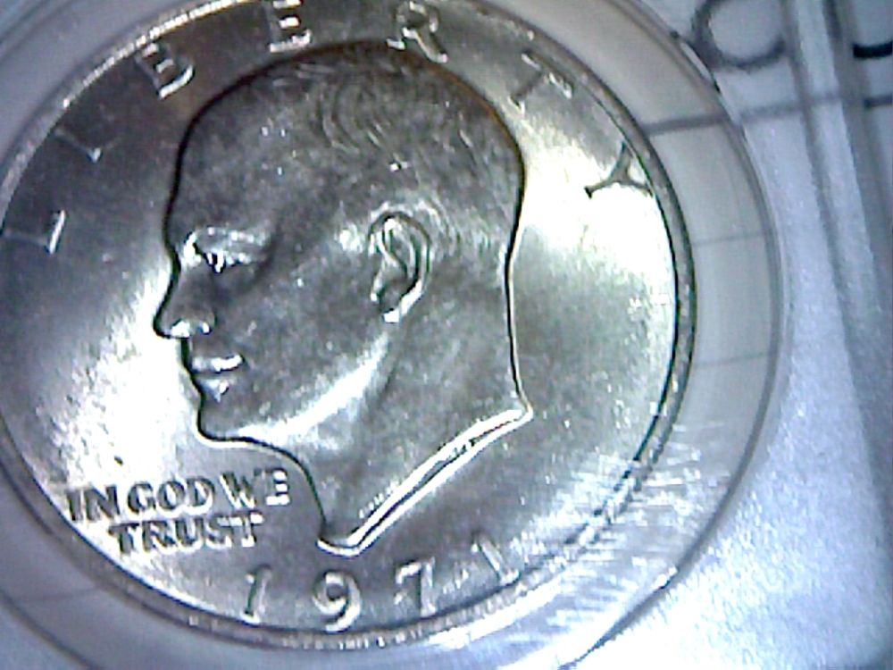 1971-Eisenhower-Dollar-ANACS-MS-64-Struck-Through-Debris