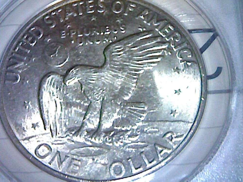 1971-Eisenhower-Dollar-ANACS-MS-64-Struck-Through-Debris