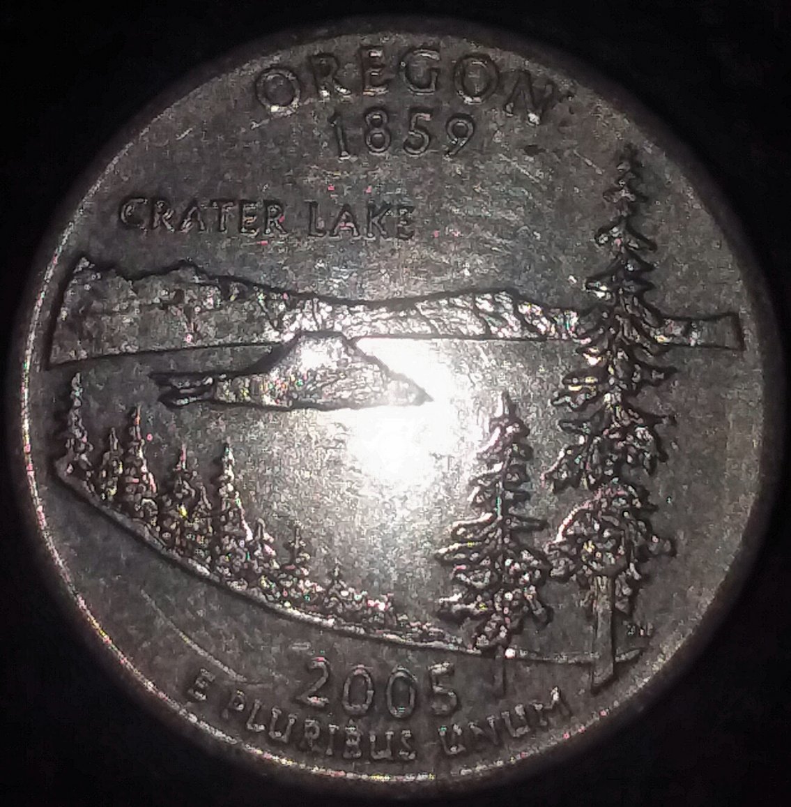 2005-D-Crater-Lake-Oregon-Statehood-Quarter.-Wear?