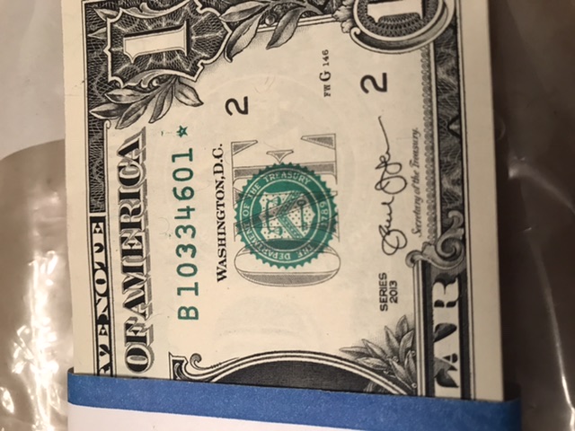 2013-$1-Star-Notes,-100-In-Consecutive-Order,-Uncirculated-With-Poss-Error