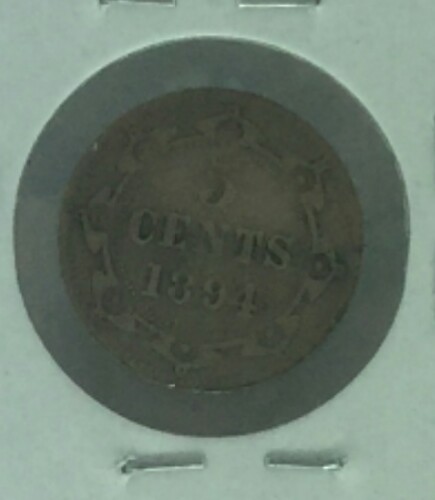 1894-Newfoundland-5-Cent-For-Grading.