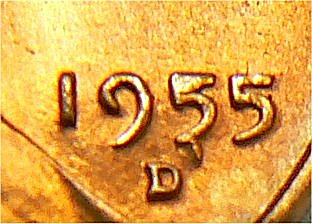 1955-D-Lincoln-Wheat-Cent-Filled-5-And-?