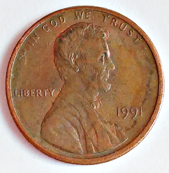1991-LMC-Die-Or-Chip-Crack-On-Top-Of-Lincolns-Head-?