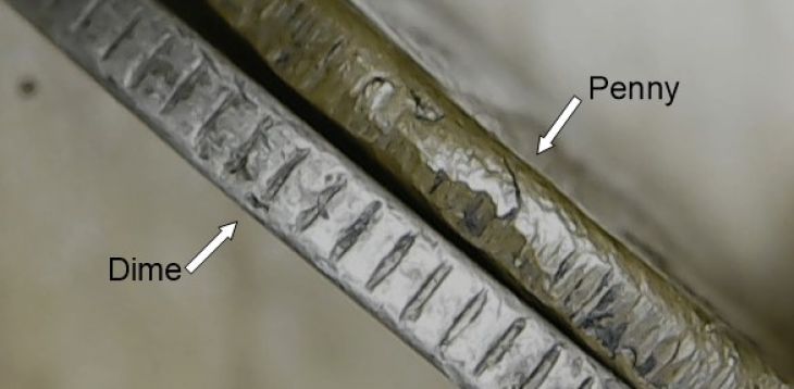 1972-Lincoln-Cent-The-Size-Of-A-Dime-Look-At-The-Rim.