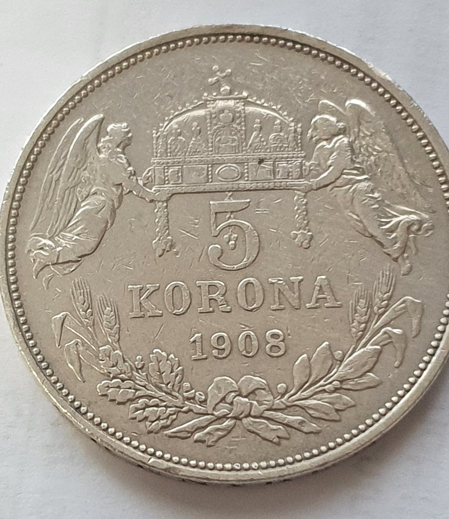 5--Korona-1908-Silver-Coin