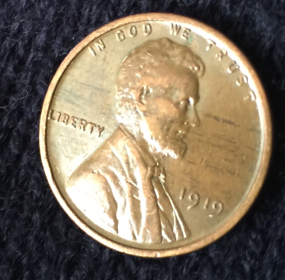 Nice-Brown-Luster-1919-Lincoln-Wheat-,-Looks-Right-?
