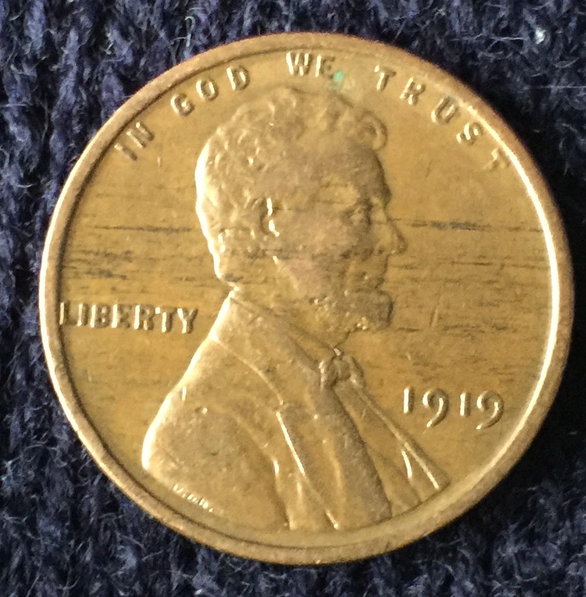 Nice-Brown-Luster-1919-Lincoln-Wheat-,-Looks-Right-?
