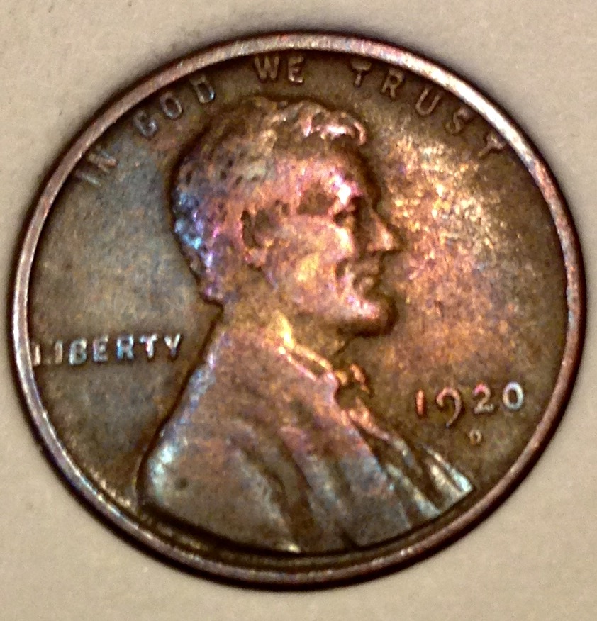 1920-D-Rainbow-Lincoln-Wheat---Natural-Or-Artificial-Toned?
