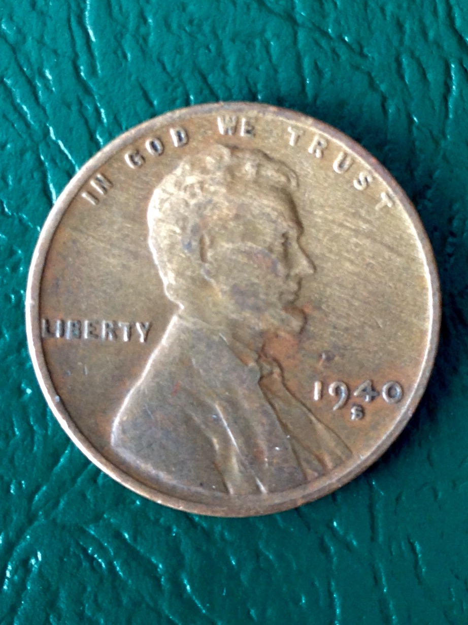 1940-S-Lincoln-Cent--Wood-Grain--And-Also-Lamination-!