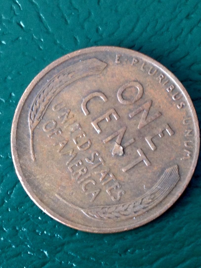 1940-S-Lincoln-Cent--Wood-Grain--And-Also-Lamination-!