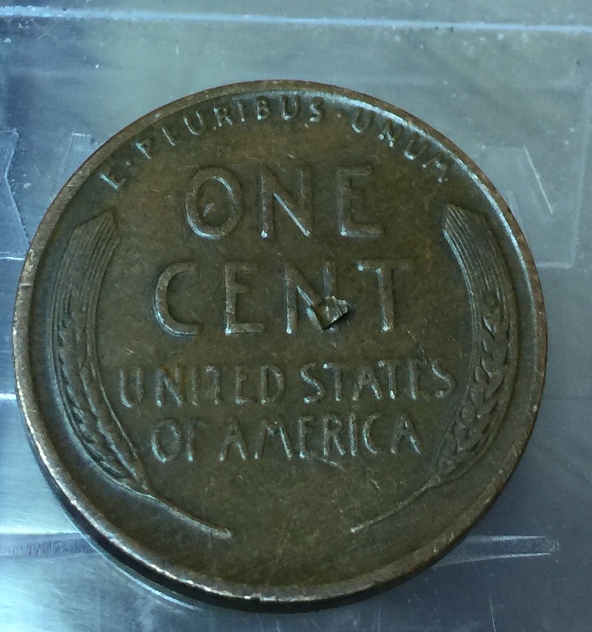 1940-S-Lincoln-Cent--Wood-Grain--And-Also-Lamination-!