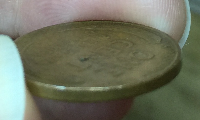 1940-S-Lincoln-Cent--Wood-Grain--And-Also-Lamination-!