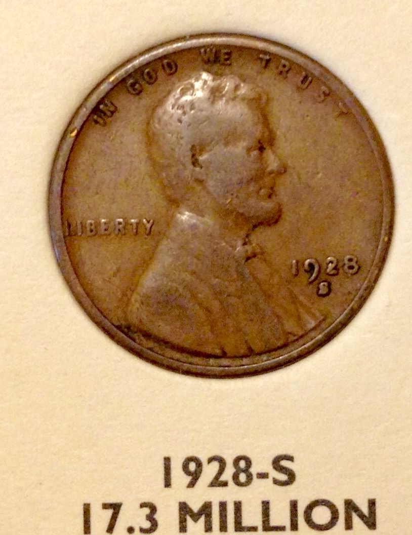 Scarce-Lincoln-Wheat-Cent-1928--Large-S-Mint-Mark
