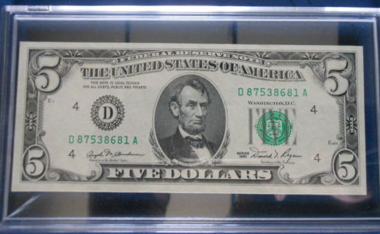 $5.00-Bill-Error-No-Print-On-One-Side