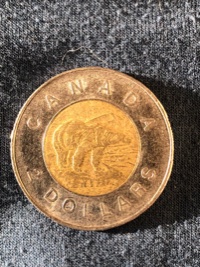 Toonie-W/Polar-Bear-On-Both-Sides,-No-Year-Stamped