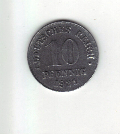 Germany-1921-10-Pfennig