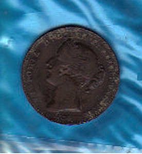 Nova-Scotia-Penny-1856-With--LCw-Countermark
