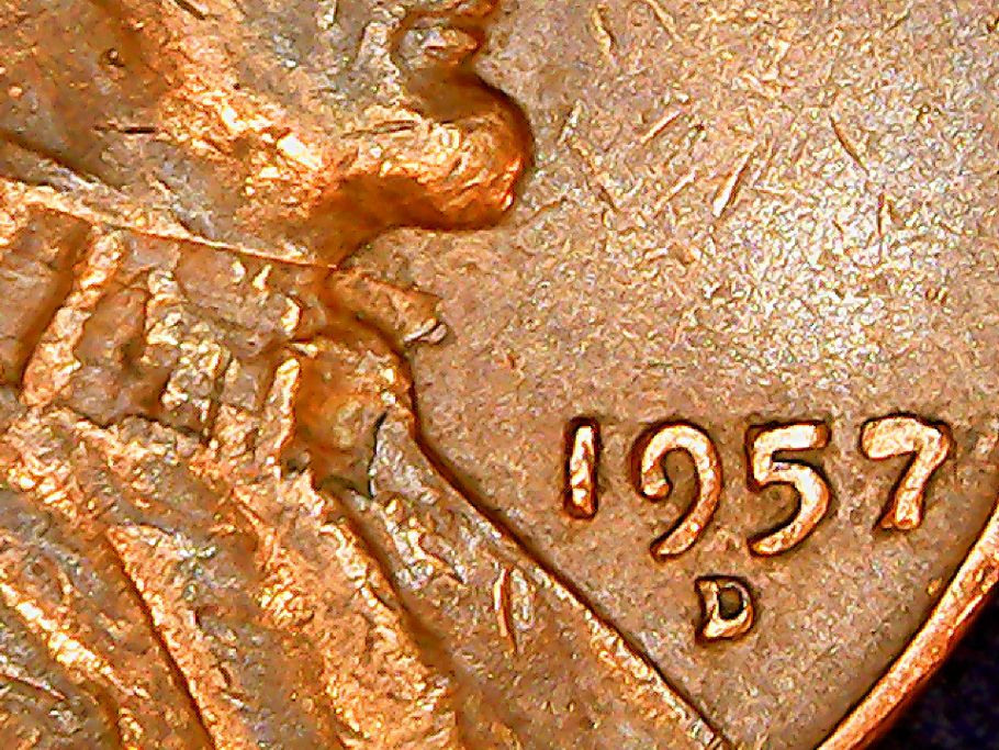 1957-D-LWC-Large-Lamination?-Vice-Job?-Coin-Machine-Job?