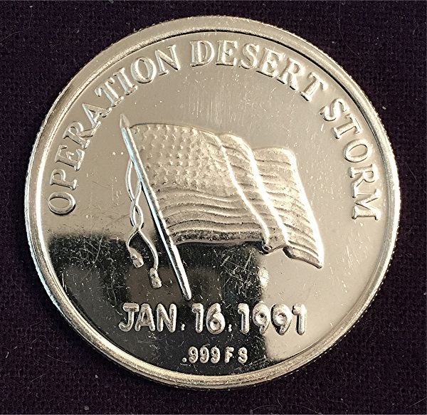 1991-Desert-Storm---Army---Medal-Tripled-Die