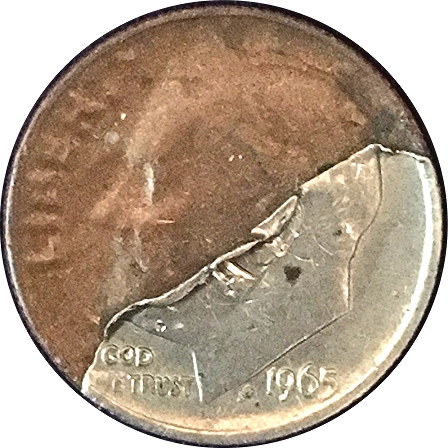 1965-Dime-Partial-Clad-With-Some-Damage