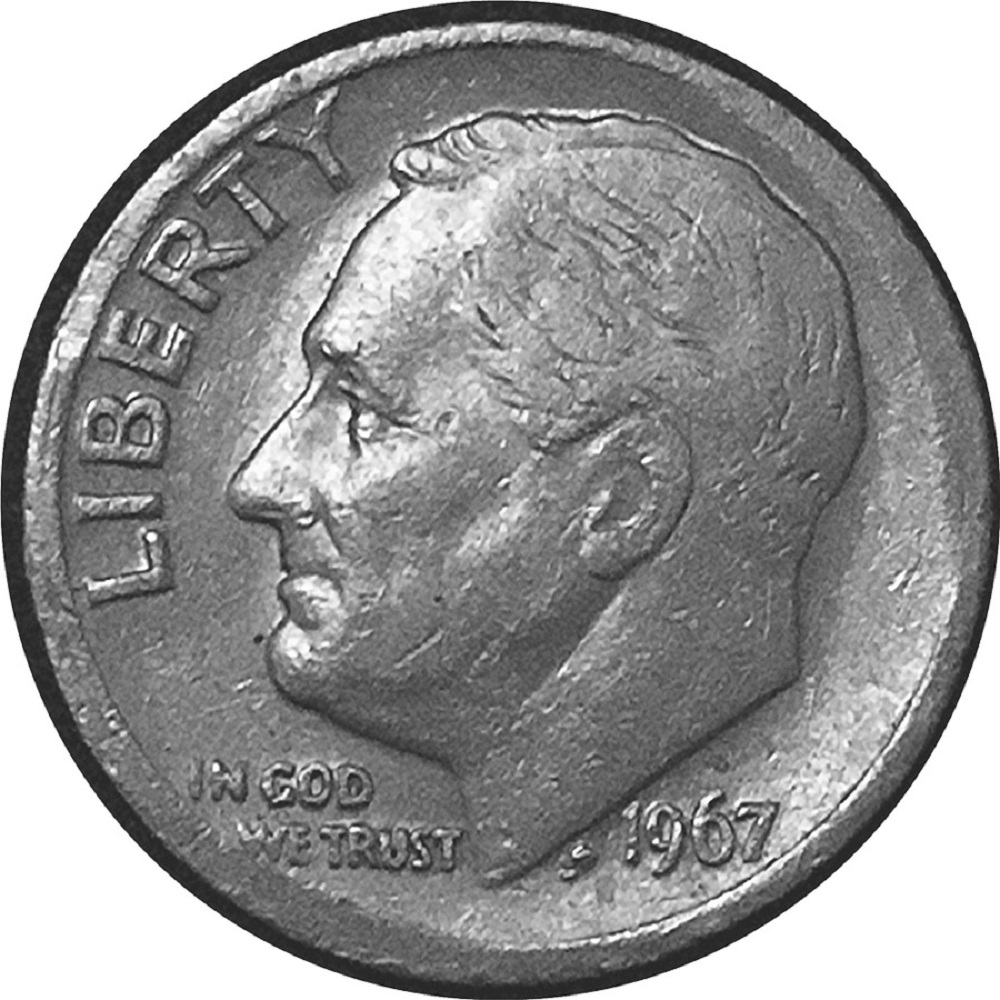 1967-Dime-Missing-Partial-Clad-After-Strike.
