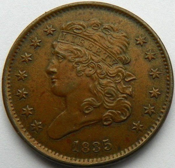 1835-Half-Cent:-Artificially-Toned?
