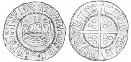 Hammered-Coin,-Cross-And-Crown
