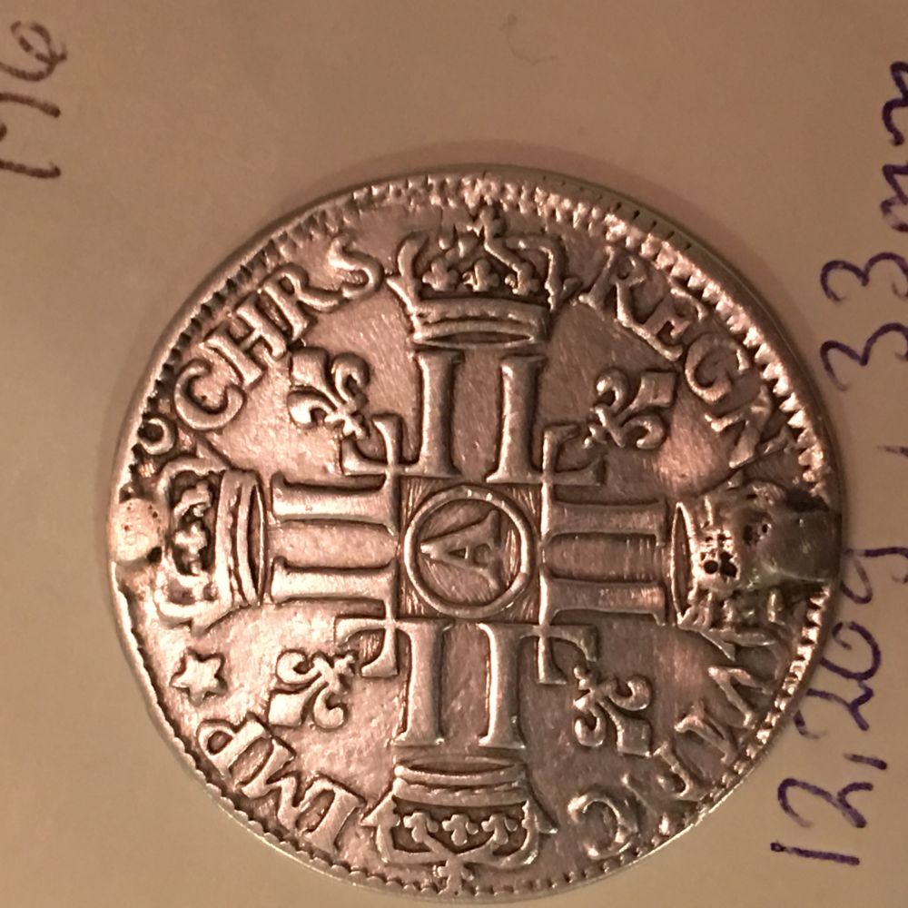 1/2-Ecu-1790?-Louis-Xiv,-Damaged.-Real-Or-Fake?