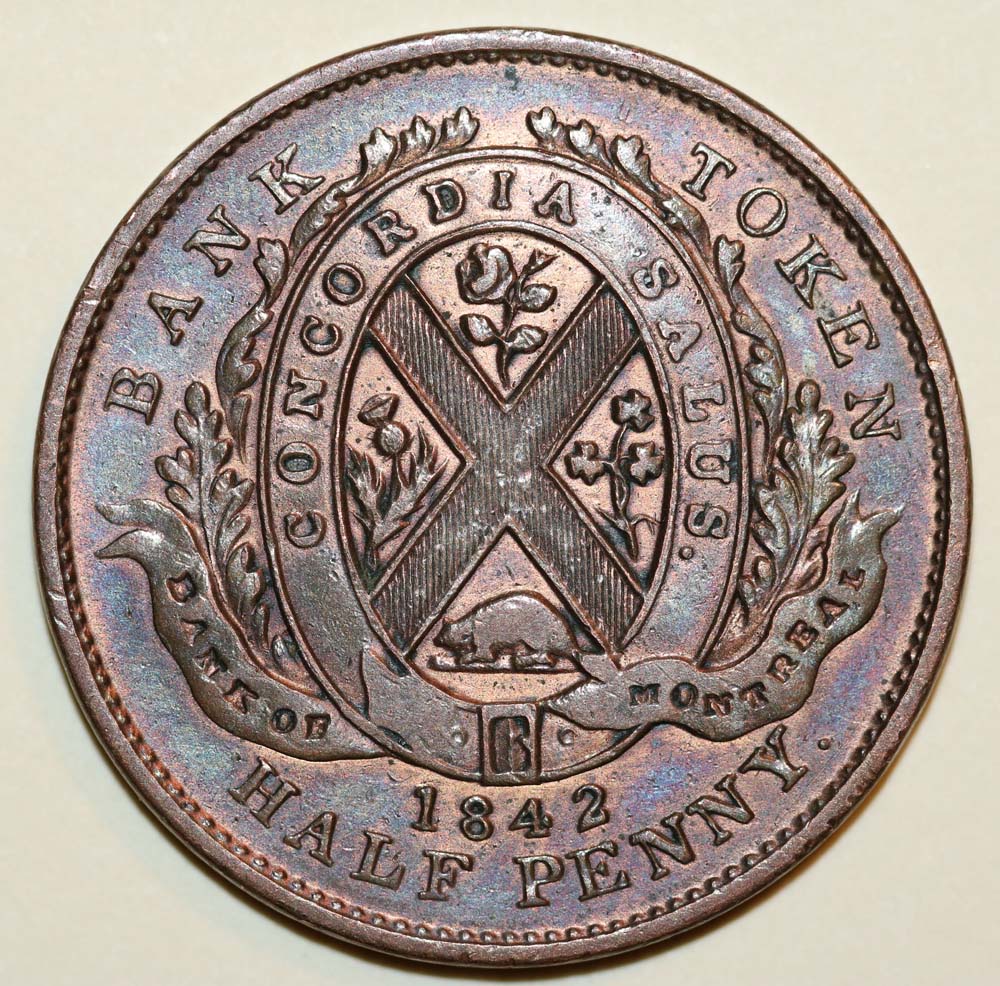 1842-Bank-Of-Montreal-Token.--Grade?