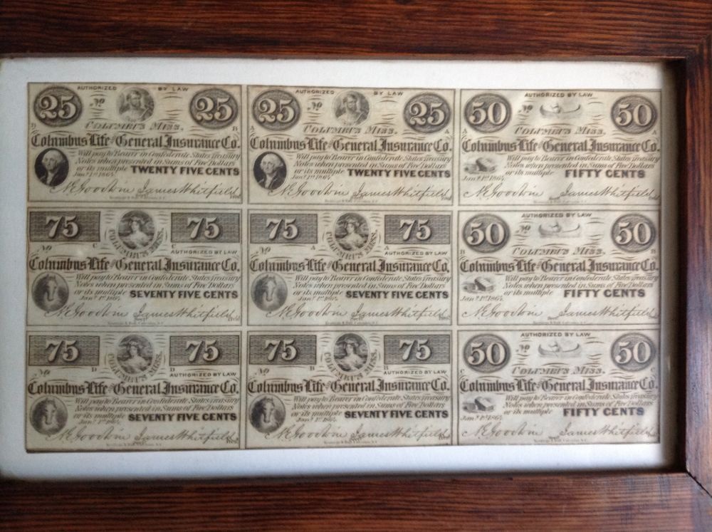 Uncut-Confederate-Notes-Printed-On-Back-Of-Bank-Drafts-Page.