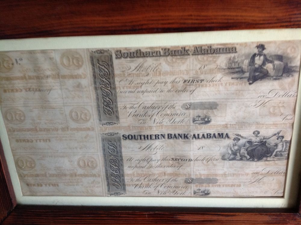 Uncut-Confederate-Notes-Printed-On-Back-Of-Bank-Drafts-Page.