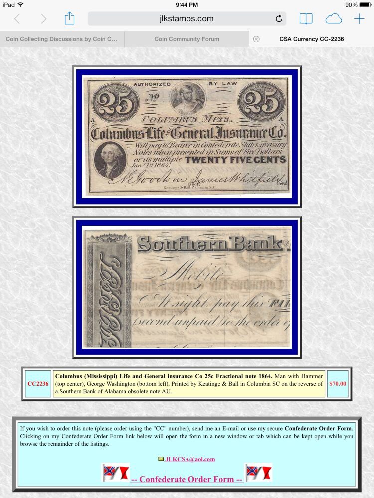 Uncut-Confederate-Notes-Printed-On-Back-Of-Bank-Drafts-Page.