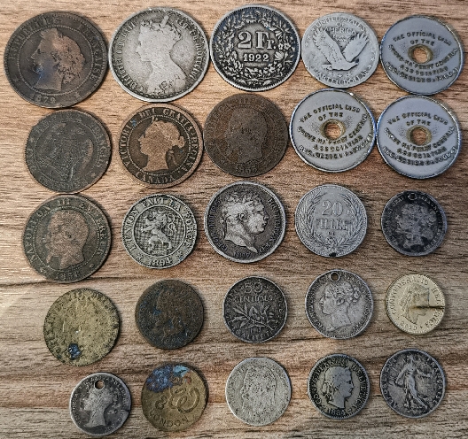 Please-Identify-These-Coins-Rarity-&-Value-Id:-Various-20th-Century-World-And-US-Coins-And-Tokens