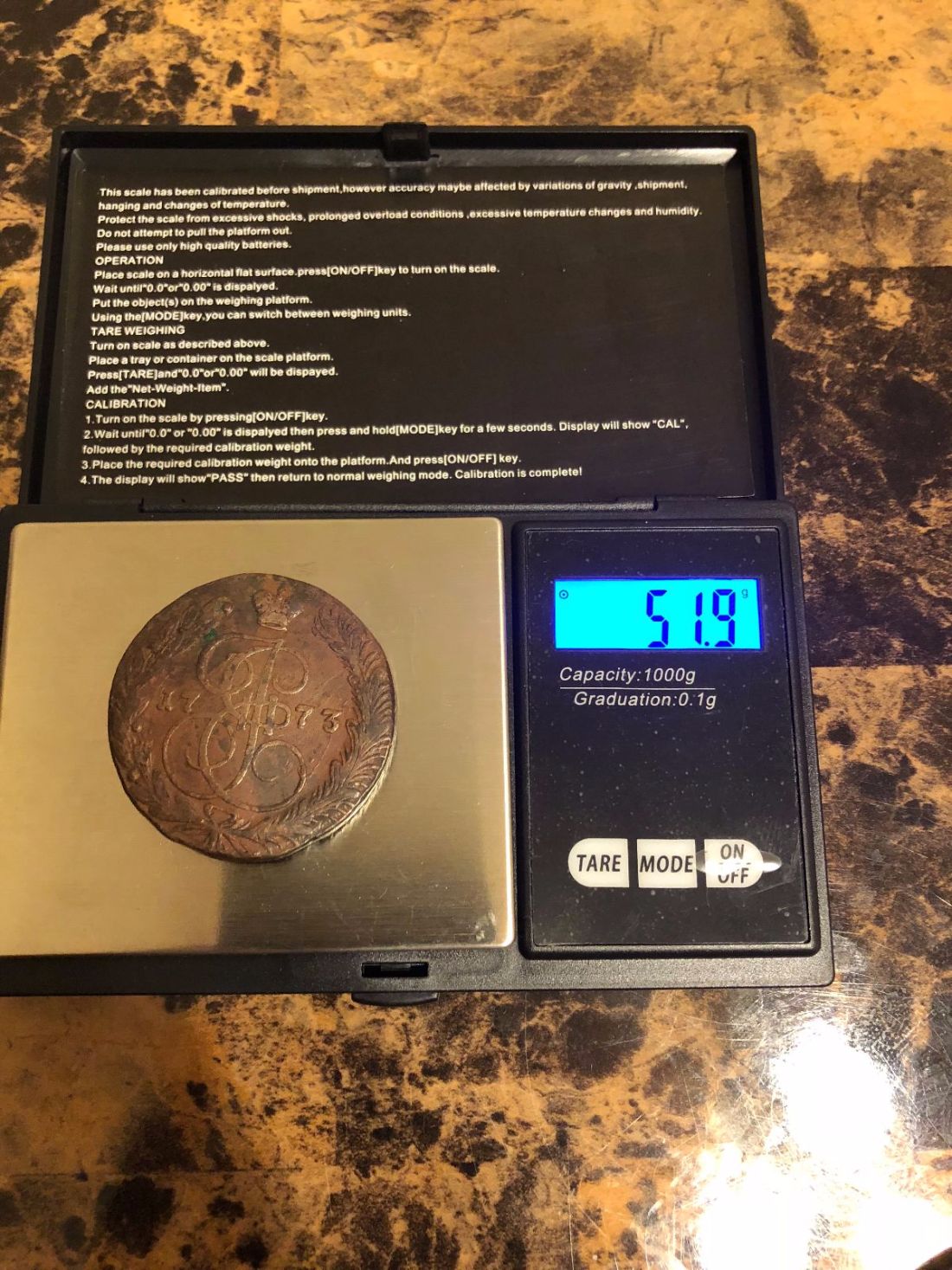 1763-Russian-5-Kopeed-Double-Struck/Wrong-Blank
