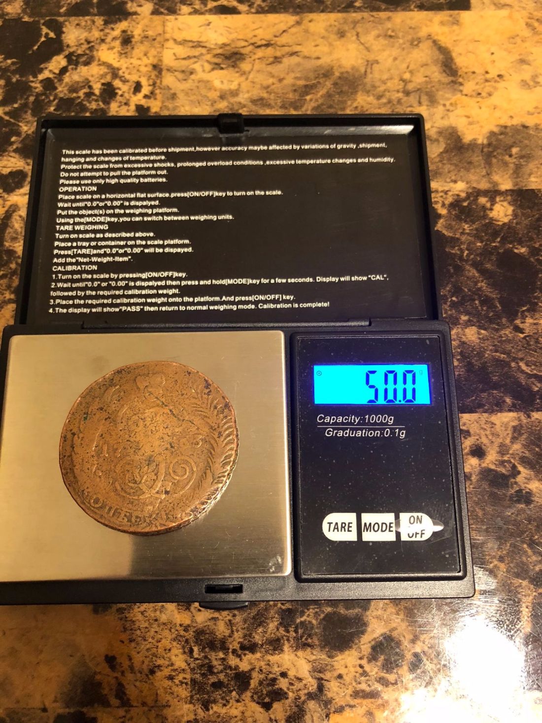 1763-Russian-5-Kopeed-Double-Struck/Wrong-Blank
