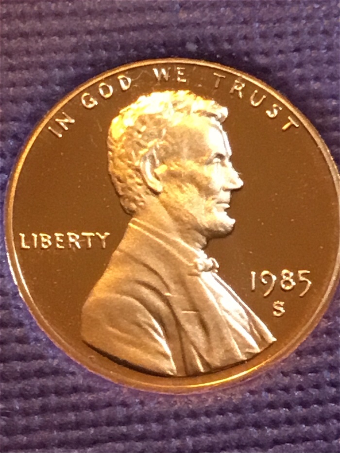 1985-Proof-Set-Lincoln-Penny,-Mint-Mark-Error?