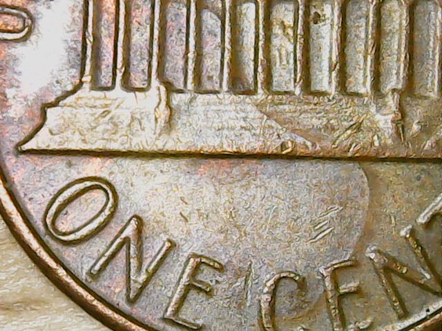 Found-This-1982-D-Penny-With-Raised-Lines-On-Obverse-And-Reverse