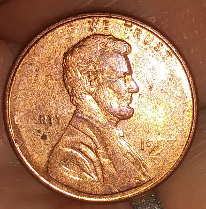 1997-D-Penny-Rubbed/-Missing-Letters/Numbers
