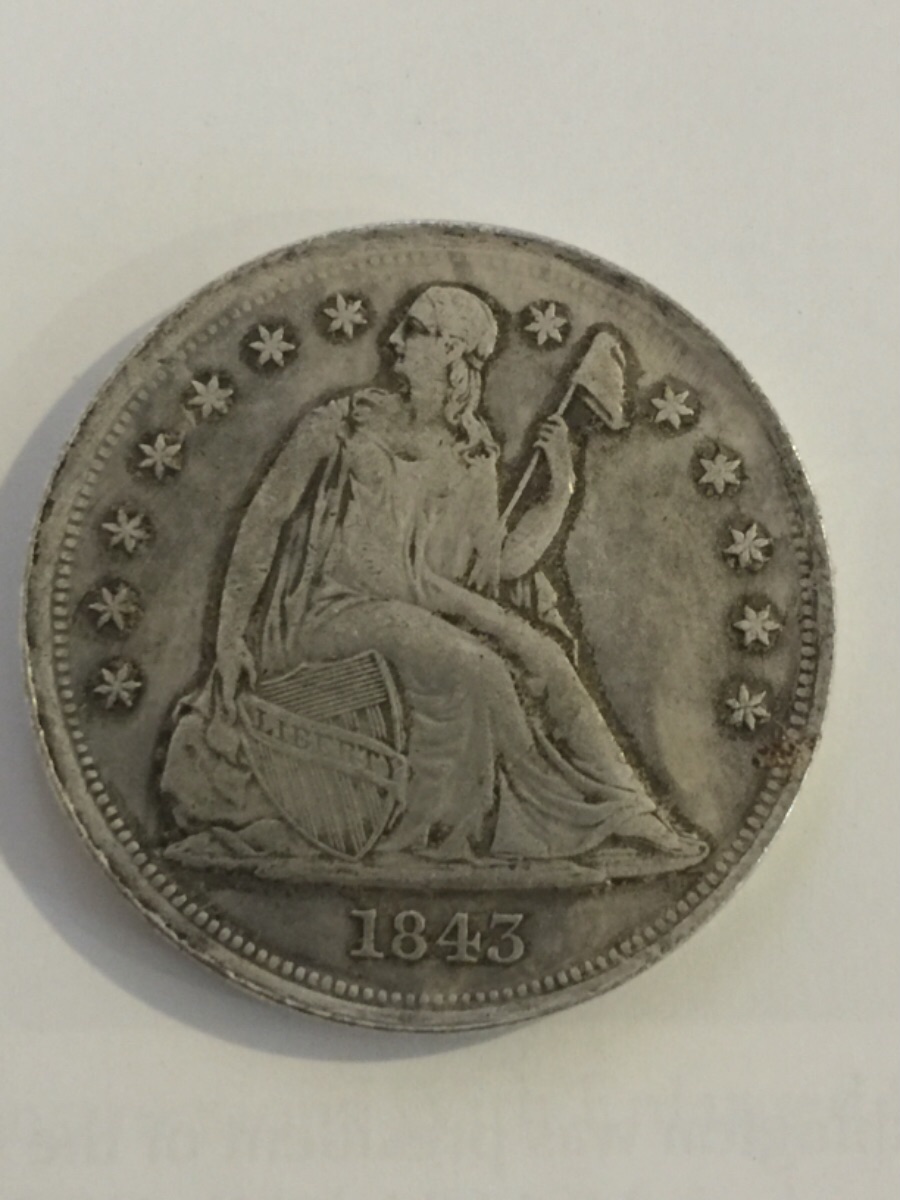 So-What-Do-You-See-Wrong-First?-1843-Seated-Liberty-Dollar.