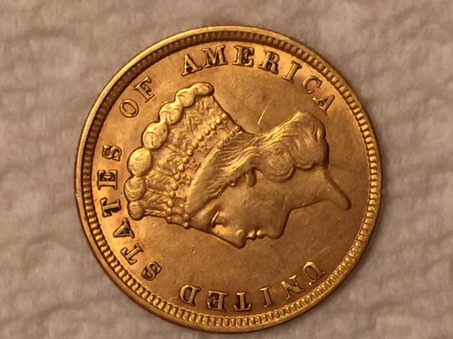 Gold-Pieces-For-Grading:--1854-$3