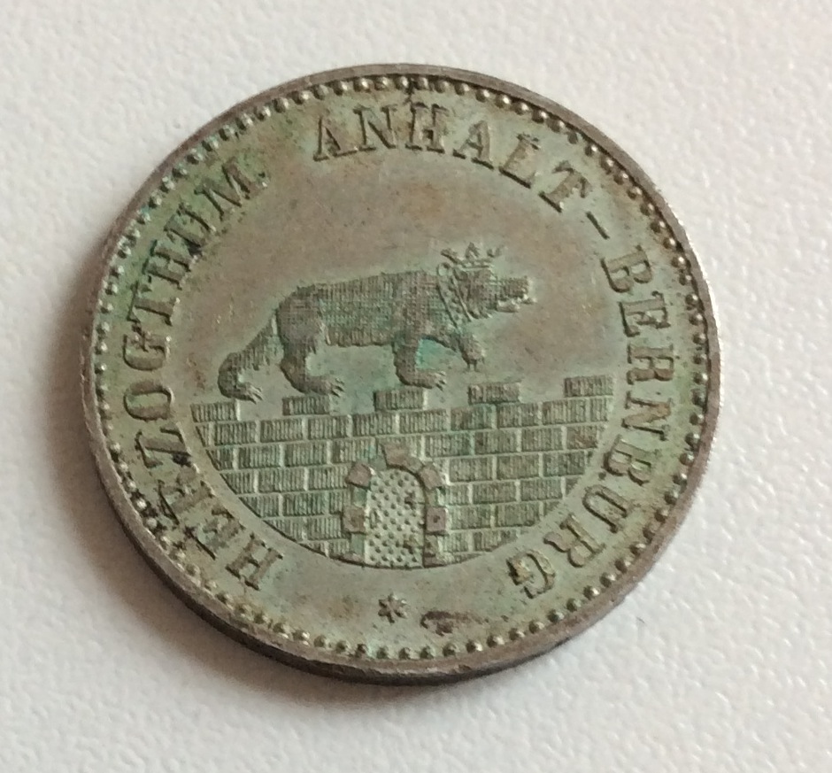 German-States---Anhalt-Bernburg---1/6-Thaler-1861